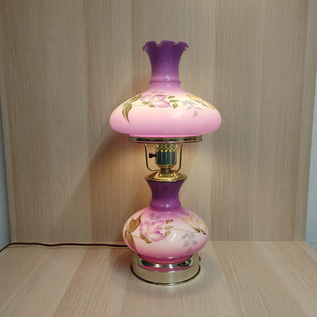 Vintage Purple Glass Lamp In Collectible Table Lamps for sale | eBay