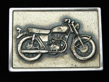 QE13122 VINTAGE 1970s  CLASSIC MOTORCYCLE  COMMEMORATIVE SILVERTONE BUCKLE