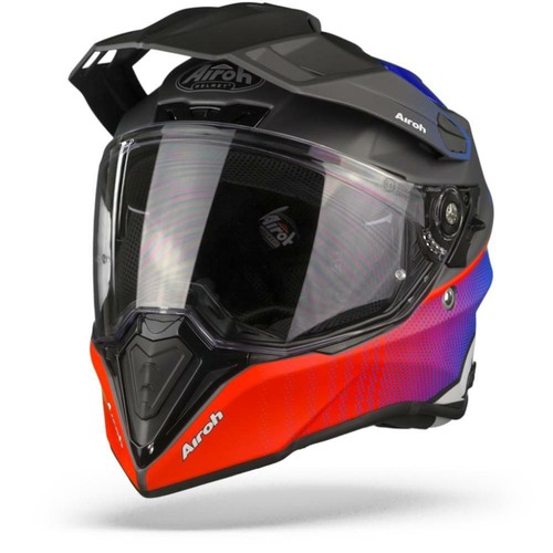 Airoh Commander Progress Blue Red Matt Motorcycle Helmet - New! Fast  Shipping! | eBay