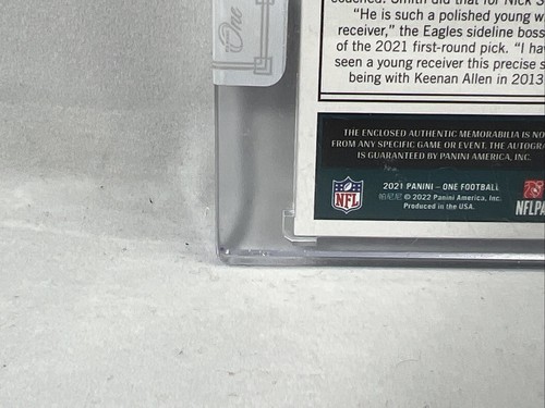 DeVONTA SMITH 2021 Panini One RPA RC Jersey Patch Auto 16/30 Eagles SP! SEALED! - Picture 8 of 10
