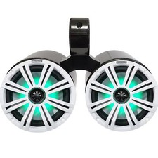 Wakeboarding Tower KICKER 6.5 inch LED Speaker Bullet Pod COMBINED UNIT - White