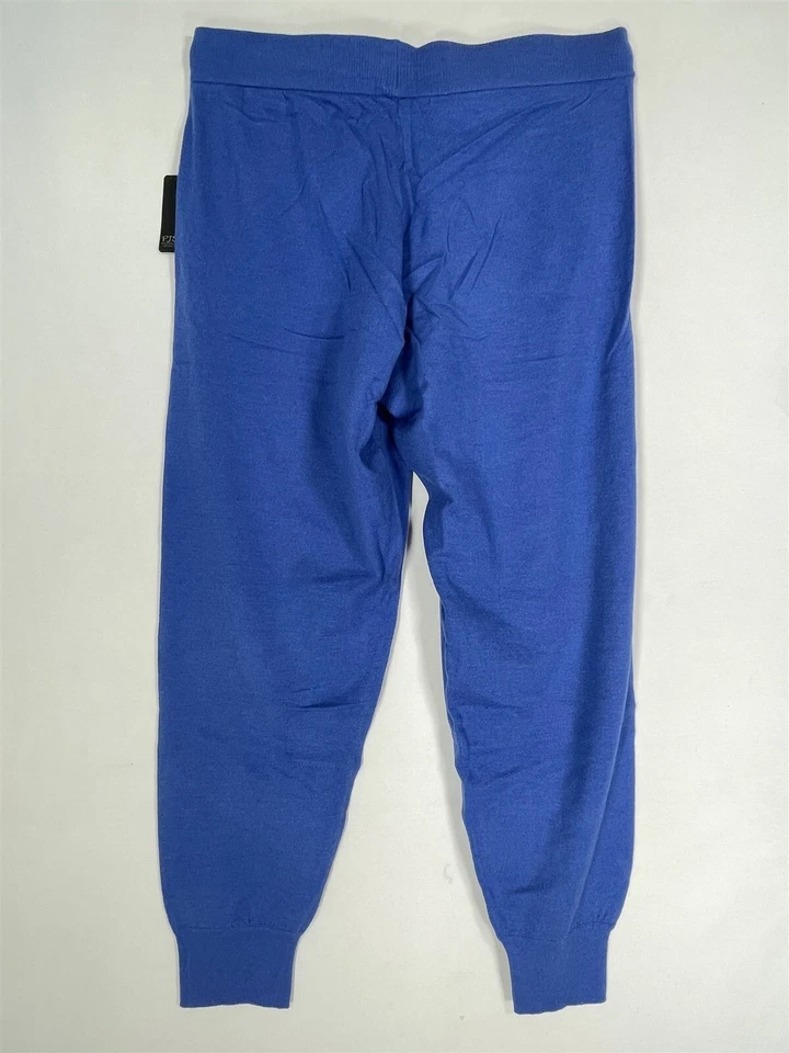 PJ Salvage Lounge Jogger Pants Large Stretch Knit Elastic Waist Drawstring Blue - Image 2 of 4