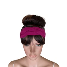 Magenta Headband. Braided Head Wrap. Adult Hairband. Fashion Hair Wrap.