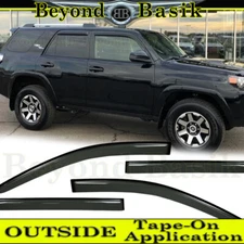 For 2010-2020 2021 2022 2023 2024 TOYOTA 4Runner SMOKE Door Visors Window Guards