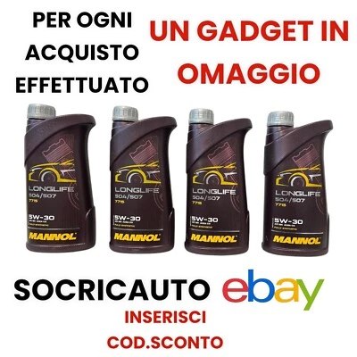 OIL-TEC 4 Litri Olio Motore Mannol 5w30 Longlife Acea C3 VW 504/507 Porsche C30