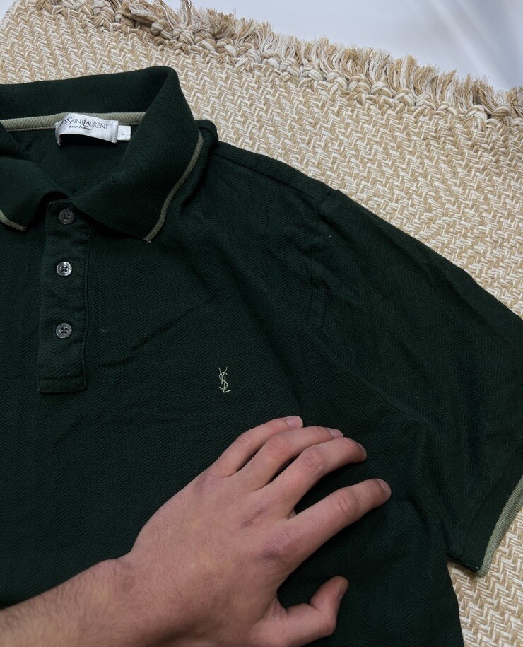 Polo Yves Saint Laurent YSL a righe vintage anni 90
