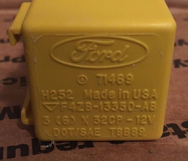 F4zb13350ab Ford Mustang Explorer Turn Signal Flasher Relay H252 for