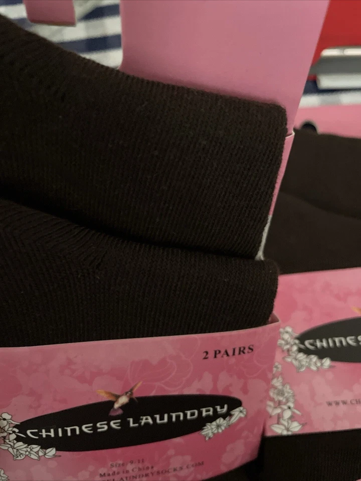 2 pares de calcetines chinos hasta la rodilla para mujer 9-11 marrón Foto 4 de 4