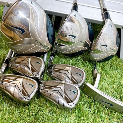 Damen NIKE VERDANA Club Set 1W 3W 5H 7i 9i Pw Sw PT 8-teilig Graphite Flex W ...
