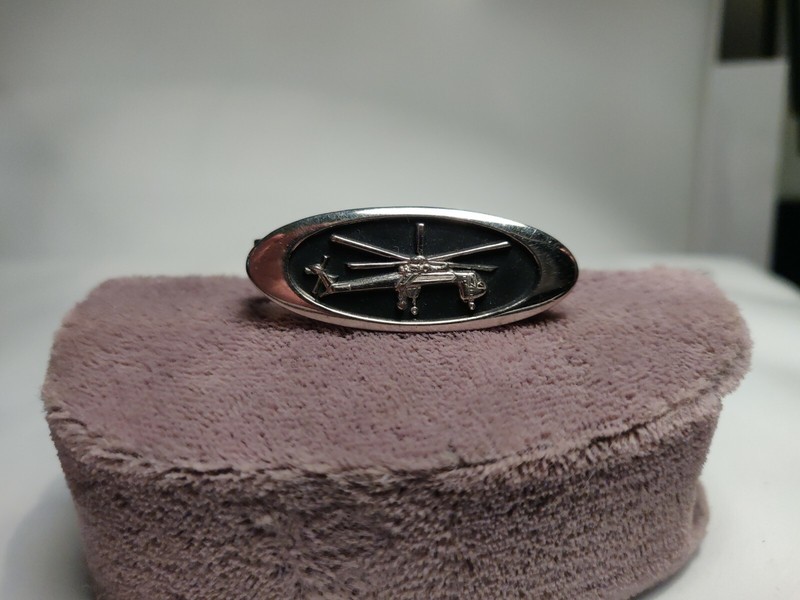 Vintage Tie Clip Military Helicopter 