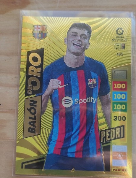 Balon de oro  adrenalyn panini 2022 2023  22 23 Pedri card Fútbol Club Barcelona