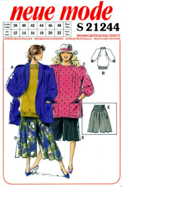 21244 MUSTER ''NEUE MODE'' CREATIONSROCK HÖSCHEN JACKE TUNIKA SWEATSHIRT 40 BIS 50