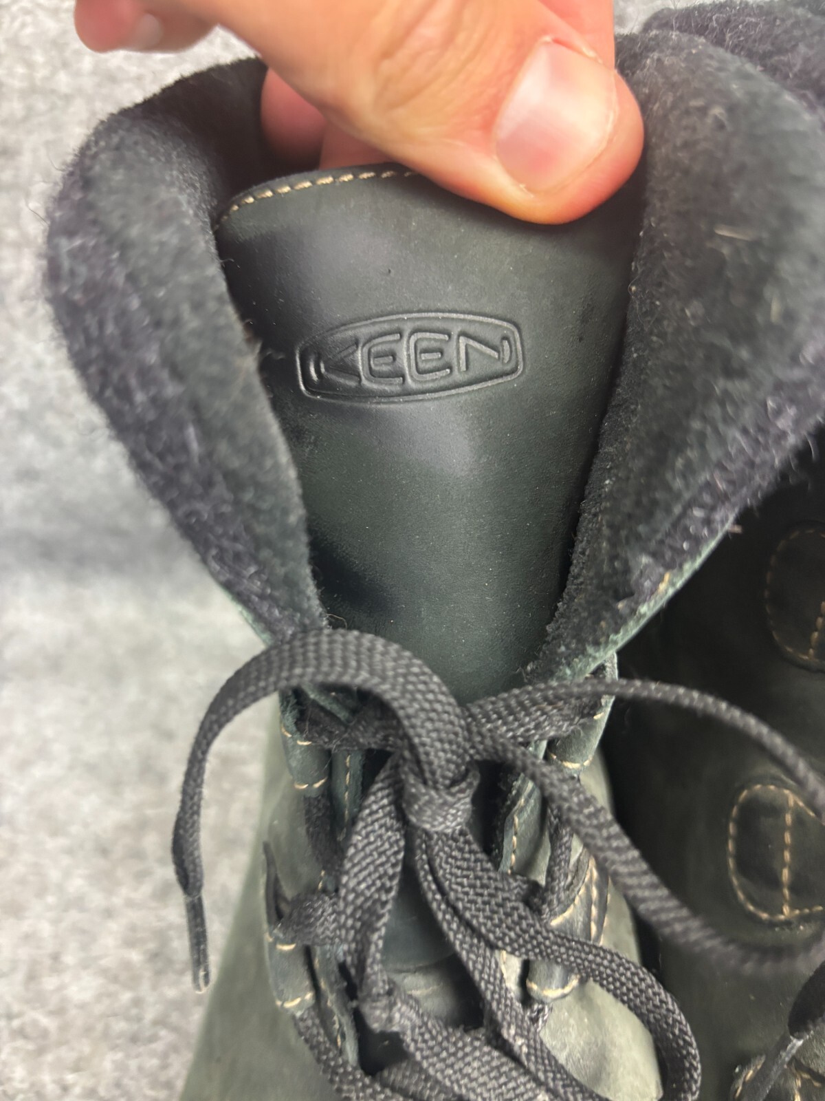 Stivali Keen donna 7 grigi foderati in pelle stringati invernali neve