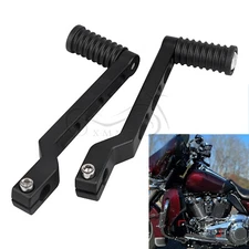 Black CNC Heel Toe Shift Lever w/ Shifter Peg For Harley Touring Electra Glide