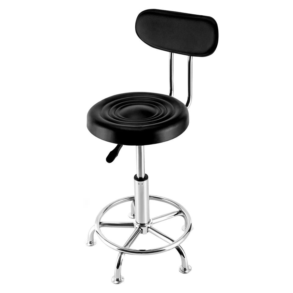Garage Work Shop Bar Stool Hydraulic Chair with Backrest Height-Adjustable - Image 4 of 4