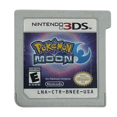 Pokemon Moon (Nintendo 3DS, 2016) Authentic Tested Game Cartridge