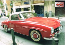 Mercedes SL Cabrio Oldtimer Schmuckblatt 16.2