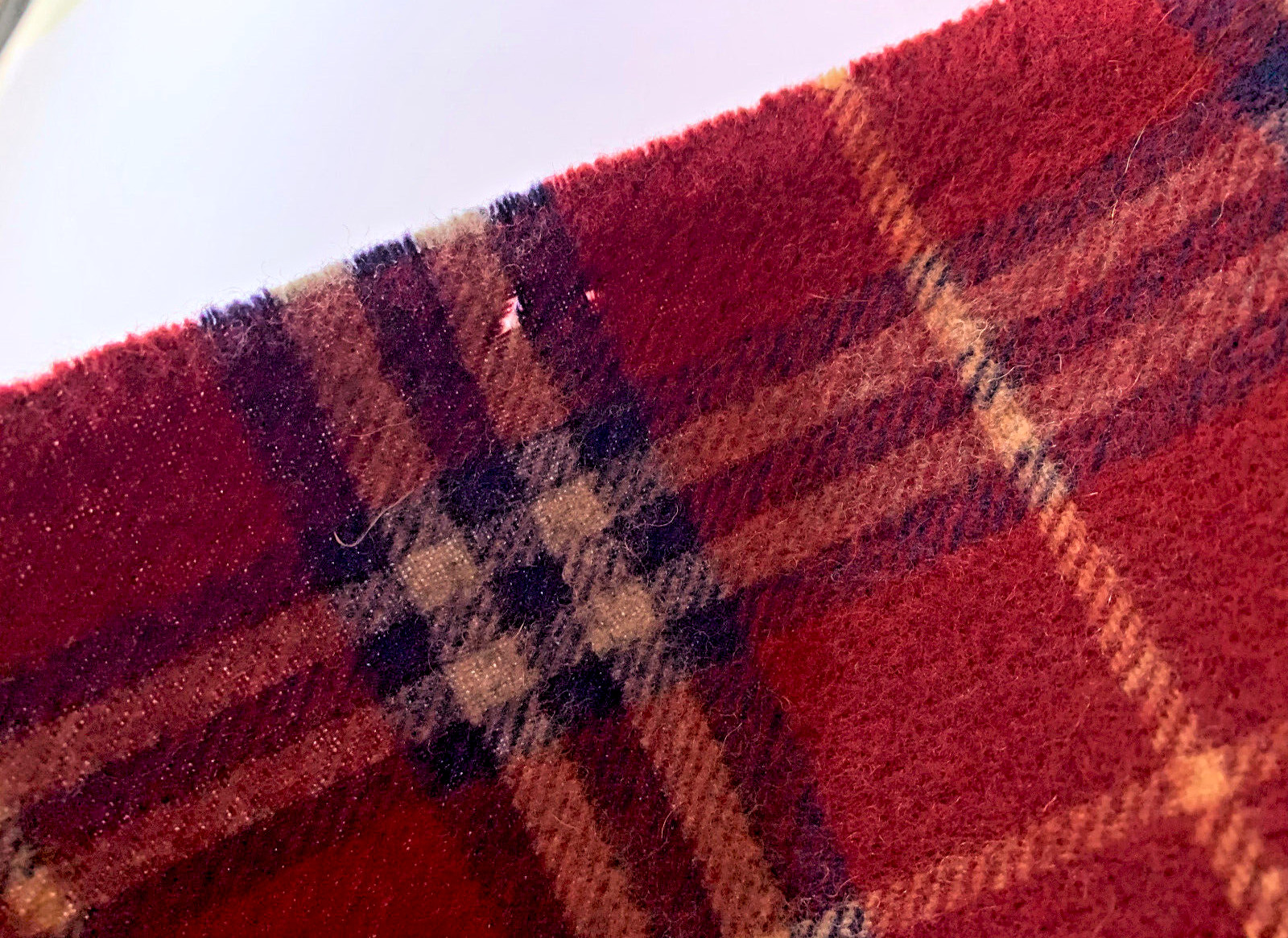 Burberry Vintage  Red Classic House/Nova Check Lana Wool image 7
