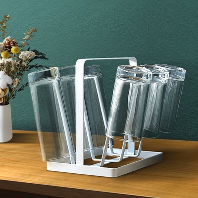 Veemoon Dishes Drying Rack Cup Drain Tray - PP Material, Green, 31x17.5x15.5cm Mug & Glass Holder For Kitchen - View #7