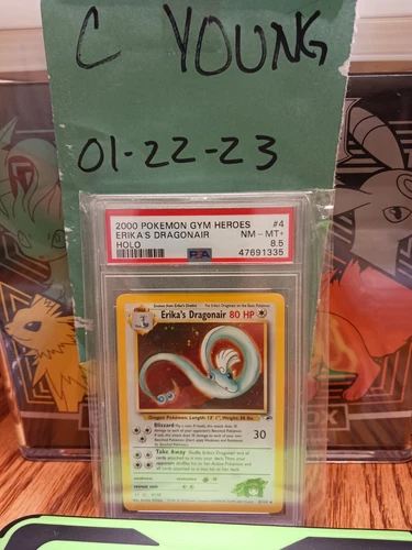 2000 Pokemon Erika's Dragonair 4/132 Gym Heroes PSA 8.5 NM/MINT+