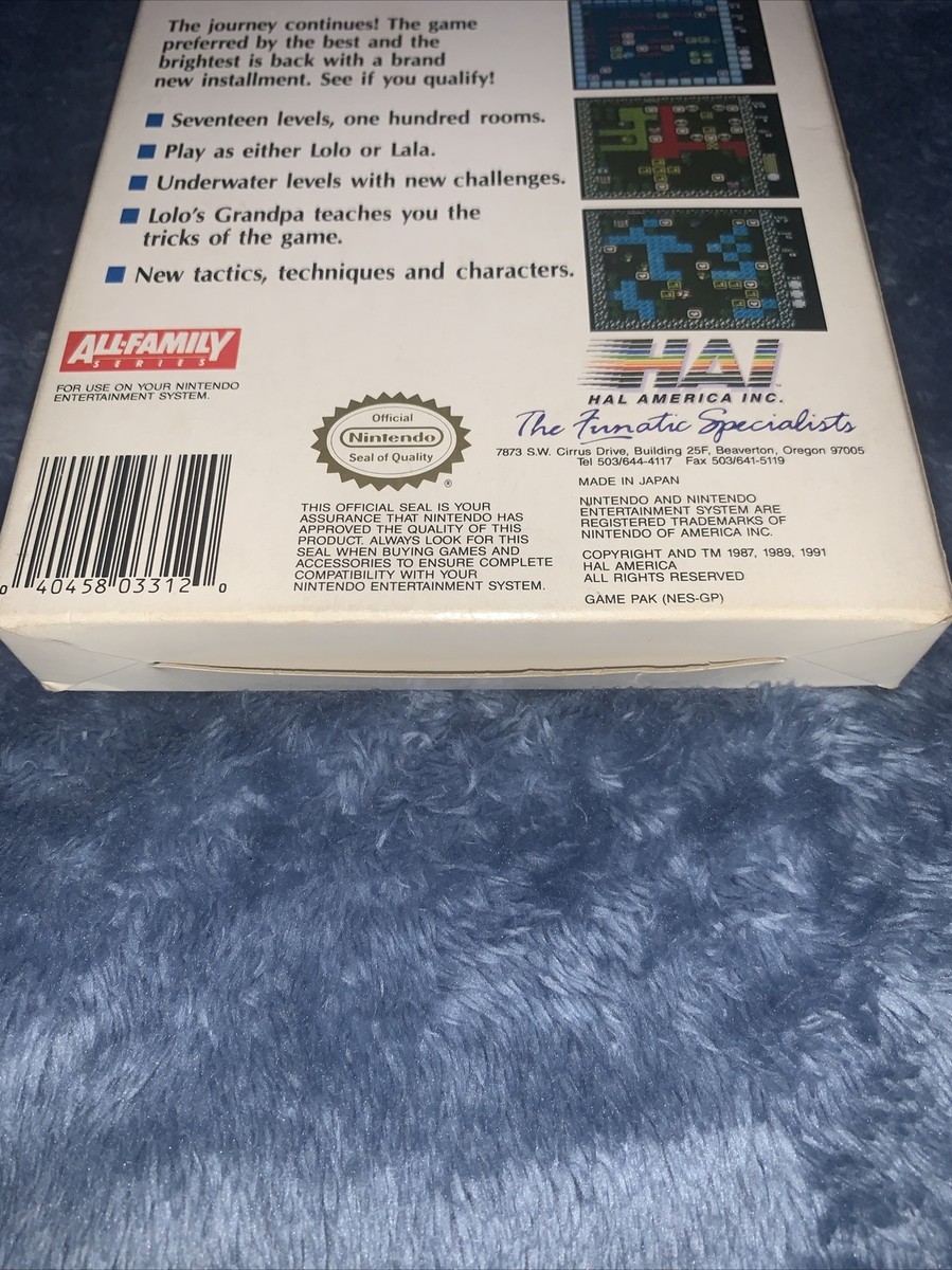 Adventures of Lolo 3 (Nintendo Entertainment System, 1991 Adventures of Lolo 3 (Nintendo Entertainment System, 1991
