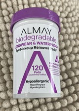 Almay Biodegradable Longwear Waterproof Eye Makeup Remover Pads 120ct New Sealed