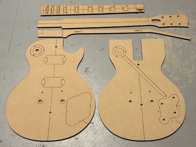Guitar Building Templates 58-59 Les Paul Standard Guitar Luthier Template 24.625