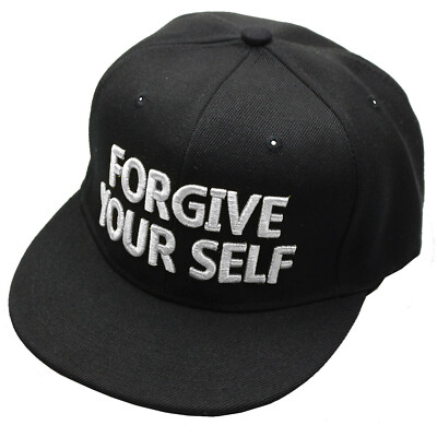 Basecap Schirmmütze Kappe Cap Trucker Flat Brim FORGIVE YOUR SELF (weiß)