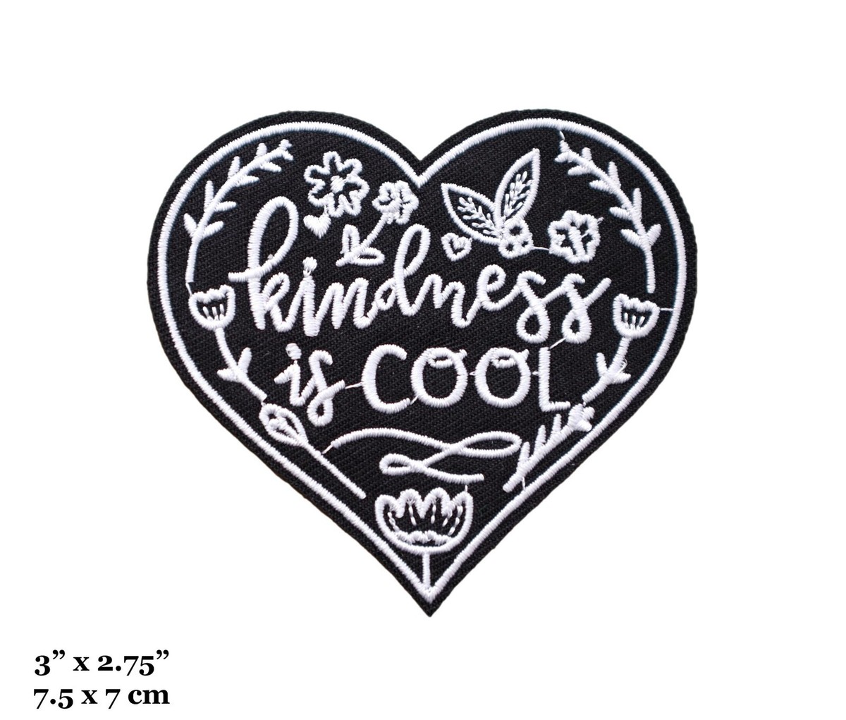 Doodle Embroidered Iron On Patch - Black Design For Clothing & Accessories