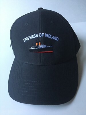 EMPRESS  IRELAND CANADIAN PACIFIC LINE CRUISE SHIP AJUSTABLE BLACK BASEBALL CAP