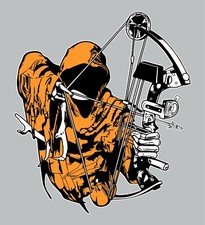 Hunting Deer Bow Grim Reaper Arrow Camo Car Truck Window Vinyl Decal Sticker