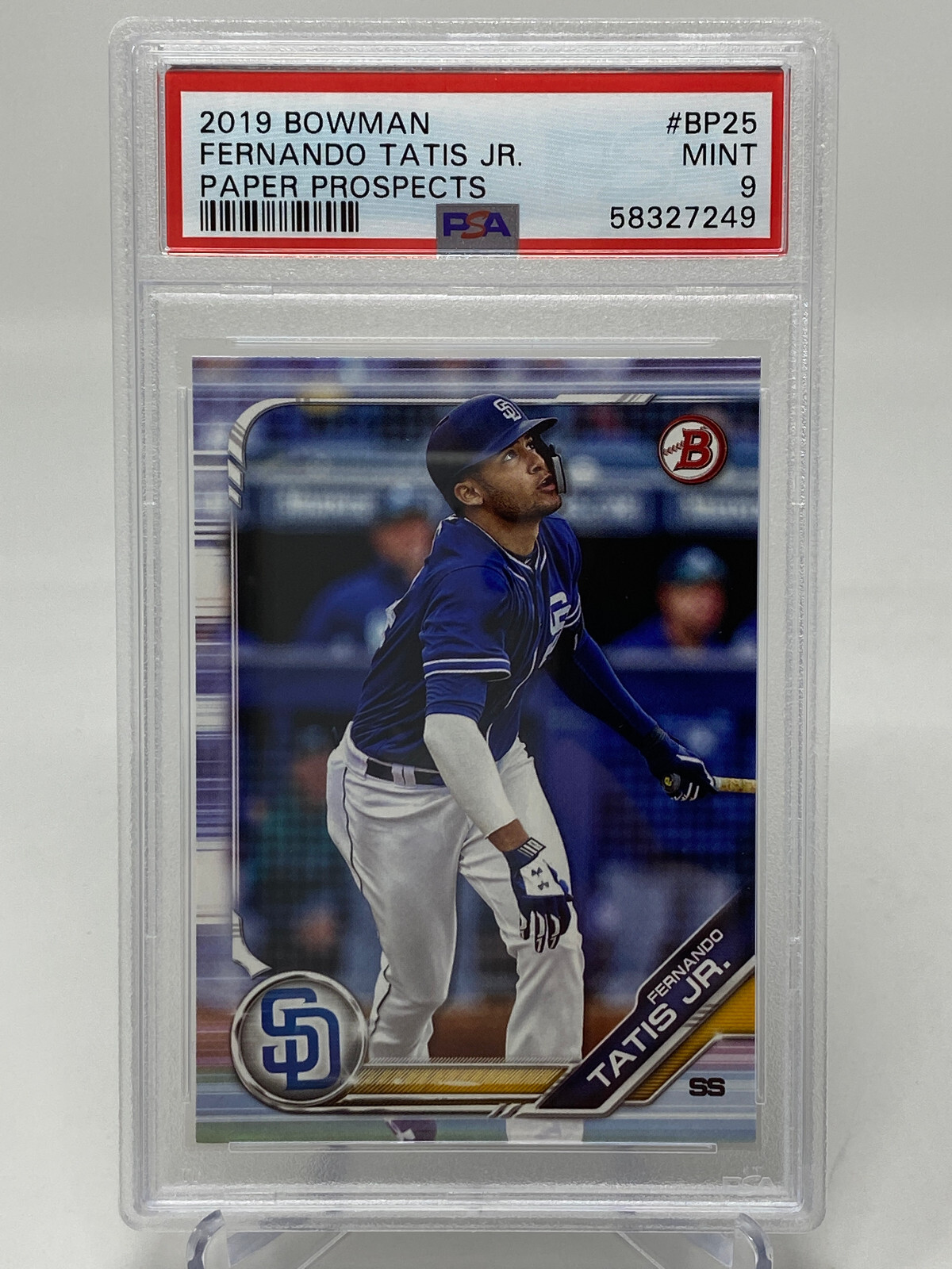 2019 Bowman Prospects  Fernando Tatis Jr.  Rookie Card - PSA 9 view 8