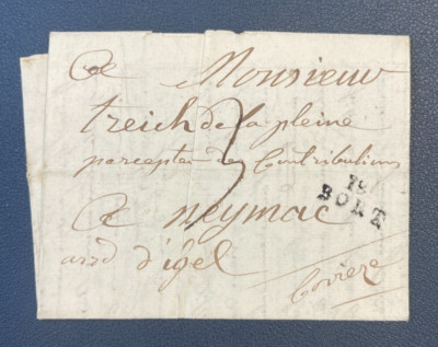 Letter From Bort (Corrèze) For Neymac - 1822