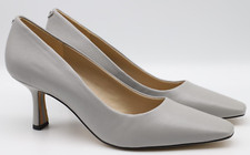 Sam Edelman Rika Pebble Grey Venezzia Leather High Heels H8607L1020 NEW