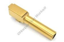 Hooper Gun Works Barrel for Glock 26 9mm High Polish Gold Titanium Nitride TiN
