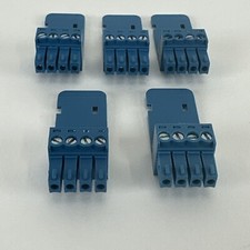 Extron 4-Pin Blue Phoenix Connector With Cable Rest, Lot of 5 10-703-13LF 4 Pin