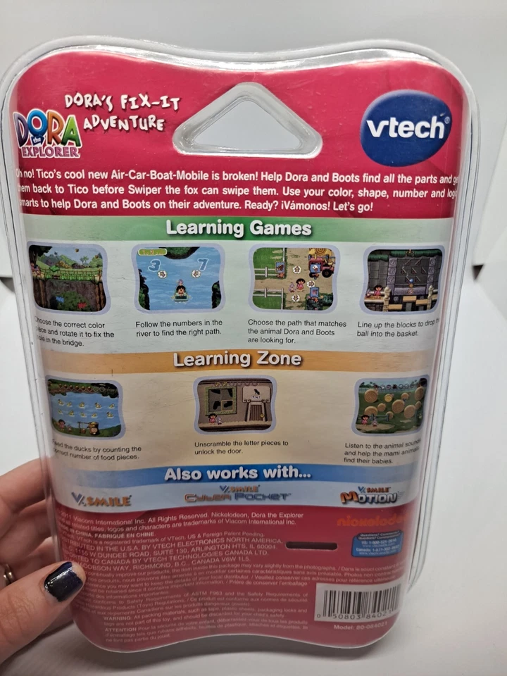 vtech vsmile pocket learning system Dora's Fix-it Adventure Game (2011) - Image 4 of 4