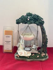 VTG YANKEE CANDLE HANGING SWING SEAT ON TREE TART WRMR #1094532 FREE WAX MELTS