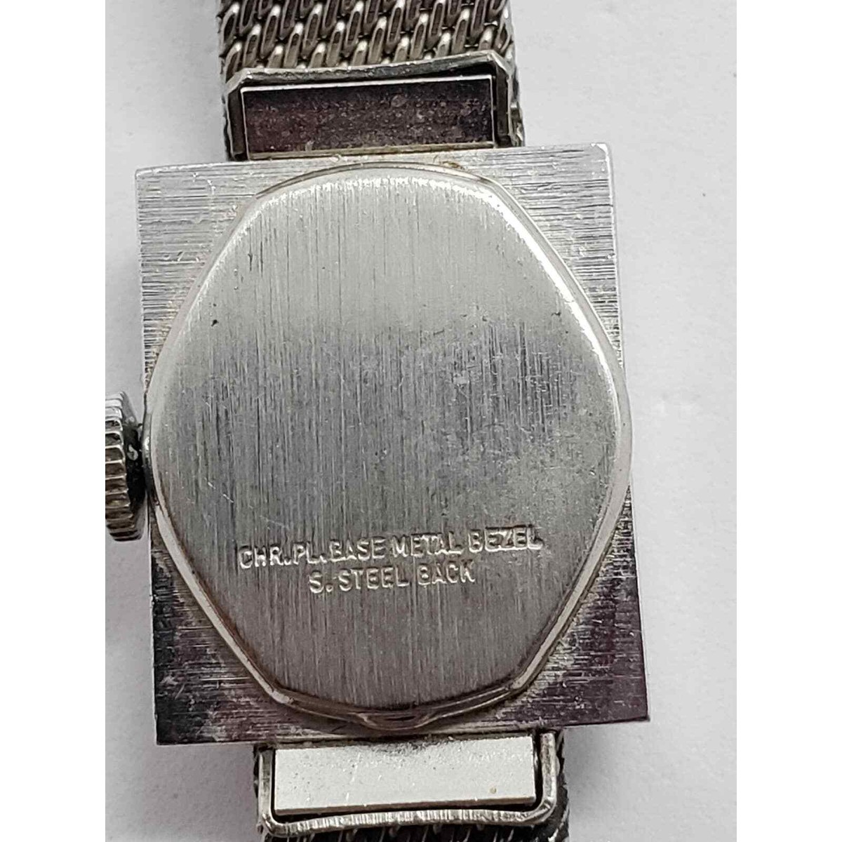 Women\'s Timex dress watch. Square silver opalescent face. Silver decorative band Women main image 4