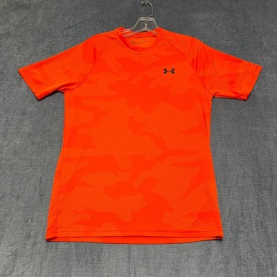 Under Armour Velocity Jacquard T-Shirt Mens S/M Red Fast-Drying Moisture Wicking