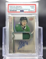 2020-21 UD Premier Rookie Patch Auto JASON ROBERTSON /249 PSA 9 Mint 🔥 2 colors