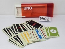 UNO Mod Custodia Rossa Gioco di Carte con Custodia Plastica Slide Mattel 2009 con Istruzioni