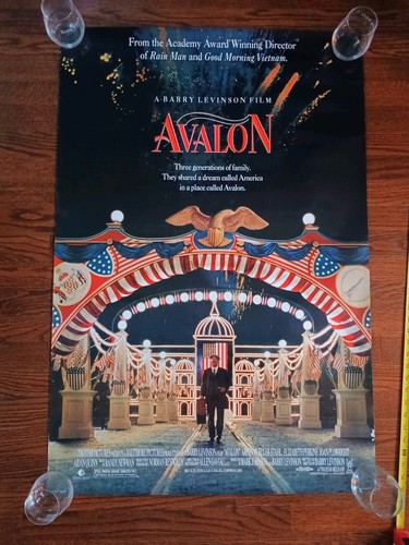 🔥ROLLED AVALON (1990) MOVIE POSTER 27x40 AIDAN QUINN ELIZABETH PERKINS🔥