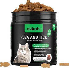 Flea and Tick Prevention for Cats Chewable - 200 Chews - Feral Cat Flea & Tick C