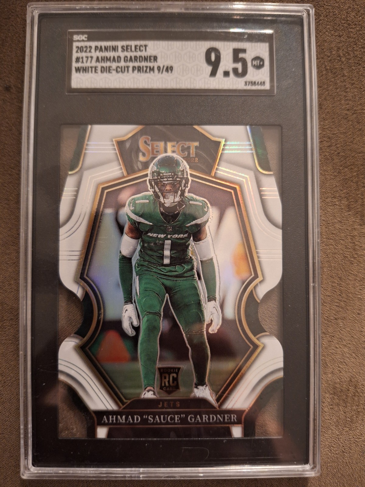 2022 Panini Select Ahmad Gardner White Die-Cut /49 - ROOKIE (#177) - JETS