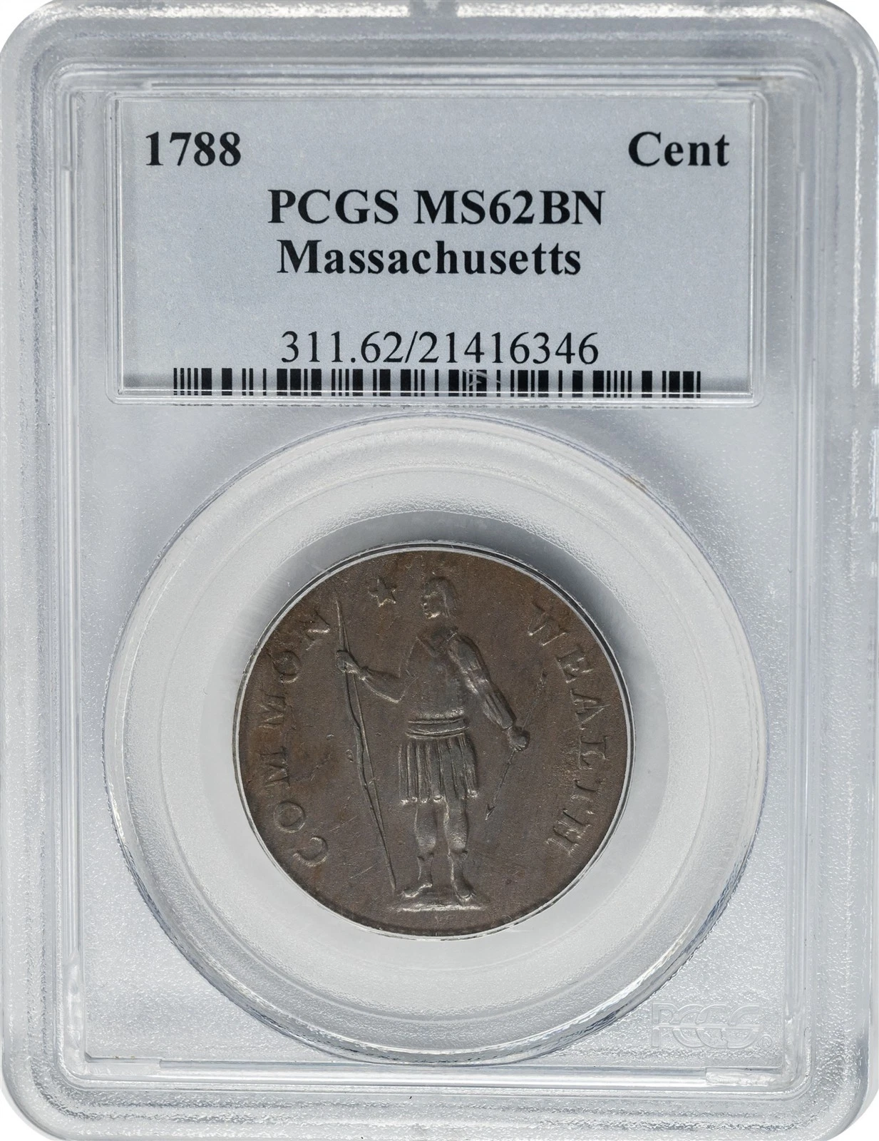 1788 Massachusetts Cent MS62 PCGS 951329-6