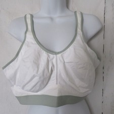 New Syrokan Comfort Sport Bra 44DD White Medium Support No Wire Sports Wireless