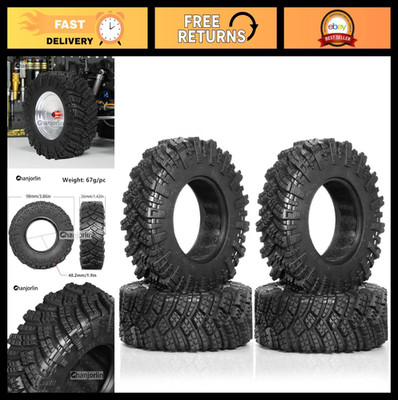 1.9'' All Terrain RC Tires 98mm Rubber Mud Crawler Tyres for 1/10 Rock Crawler 4P