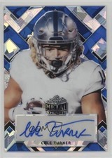 2022 Leaf Metal Draft Portrait Blue Crystals 19/20 Cole Turner #PA-CT2 Auto 0u66