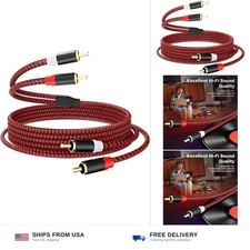 RCA Cable 30Ft,2Rca Male to 2-Rca Male Audio Stereo Subwoofer Cable Hi-Fi So...
